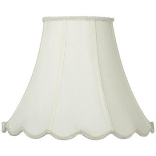 Eggshell Scallop Bell Shade 7.5x16x12.75 (Spider)   #V9757