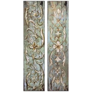 Uttermost Set of 2 Climbing Vines And Floral Wall Art   #R7569