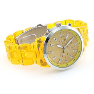 EUR € 6.80   Mode Quarz Armbanduhr mit gelbem Plastikband, alle