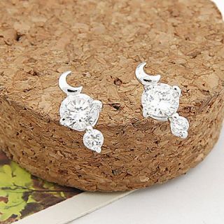 USD $ 5.79   Silver Plated Alloy Crystal Earrings,