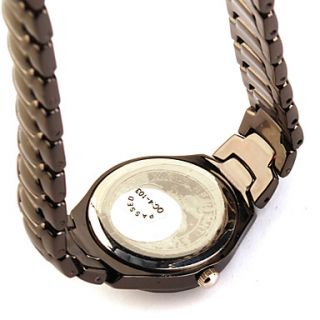 USD $ 13.89   Black Tone Stainless Steel Quartz Watch For Women Light