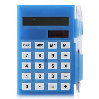 USD $ 3.99   Solar Calculator with Memopad (Blue),