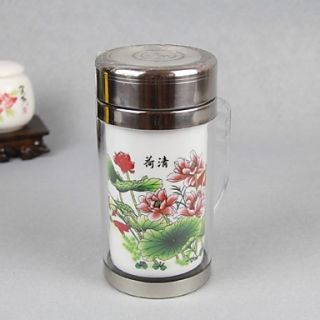 USD $ 33.99   400ml Portable Office China Mug (Random Color),