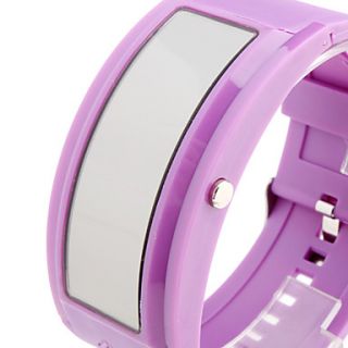 108 White LED Lights Purple Band Wrist Watch with 10 Welcome Letters
