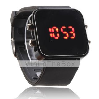 USD $ 8.99   Pair of Silicone Sports Style Red LED Wrist Watch (Black