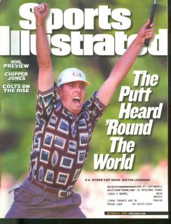 1999 Sports Illustrated Justin Leonard Ryder Cup Champ