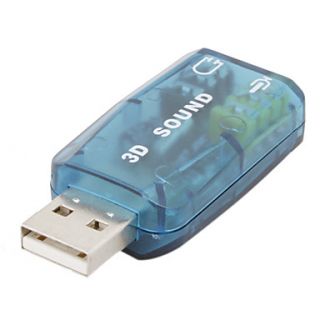 USB 2.0 3D 5.1 Virtual Surround Sound Card