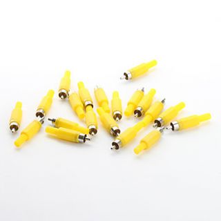 USD $ 4.79   JL0883 132 RCA Jack Connector (Yellow, 20 Pieces a pack