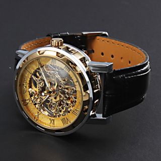 EUR € 13.79   unisex pu analoge mechanische modischen Uhr (gold