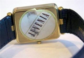 New Solid 18K Gold Juvenia Unisex Watch 11584 Orig Box 1 Year MANUFACT