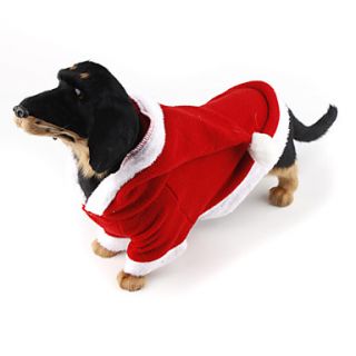 Christmas Santa Claus Style Hoodie Coat for Dogs(Red,XS XL)