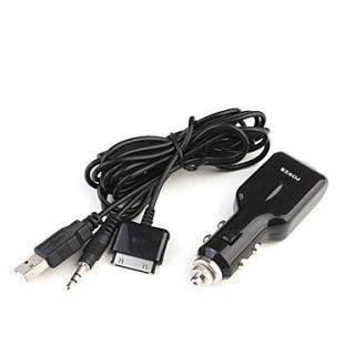 USD $ 9.99   Car Charger with Audio Cable for iPod/iPhone,