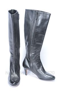 Cole Haan 8 5 B Nike Air Justine Tall Boot Black Leather Heel Designer