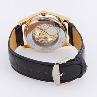 USD $ 14.29   UnisexPU Analog Mechanical Fashionable Watch (Gold
