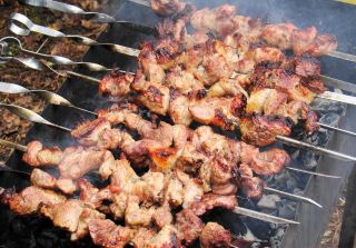 Stainless Skewers Shish Kabob Kebab Barbeque BBQ Shahlik