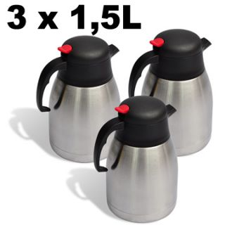  Kaffeekanne Thermoskanne Isolierkanne 1 5L Kaffee Thermo Iso Kanne