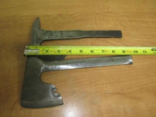 Two Unique Vintage Hatchet Heads One Has An A with Wings Logo