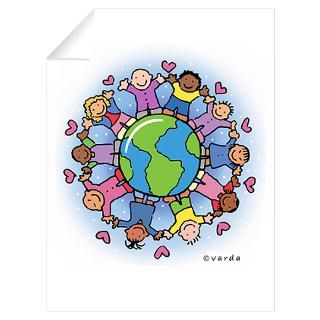 Wall Art  Wall Decals  kids on earth Wall Decal