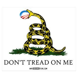 Wall Art  Posters  Anti Obama Gadsden Flag Poster