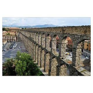 Europe, Spain, Castile and Leon, Segovia, View of Poster
