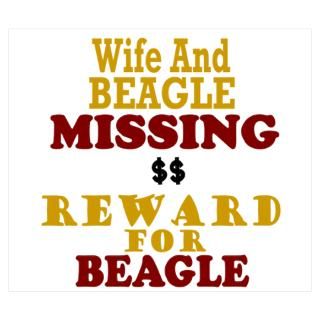 Wall Art  Posters  Wife & Beagle Missing Poster