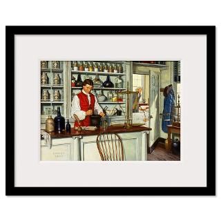 The First Hospital Pharmacy In Colonial America Framed Print