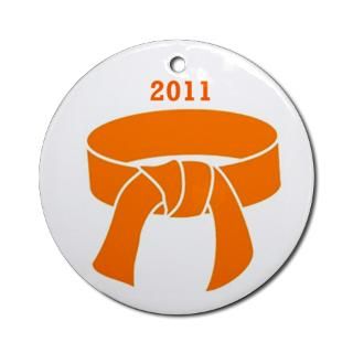 Martial Arts 2011 Orange Belt Ornament (Round) for $12.50