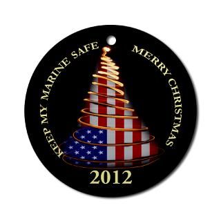 Afghanistan War Seasonal  2012 Keep my Marine Safe (light) Ornament