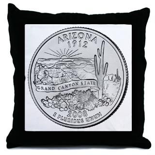 2008 Arizona State Quarter Throw Pillow