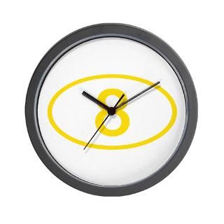 Number 8 Oval Wall Clock for $18.00