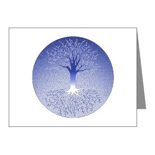 Winter Solstice Note Cards (Pk of 10) > Solstice Tree   Blue