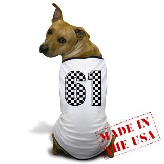 61 Gifts  61 Pet Apparel  Racing Number 61 Dog T Shirt