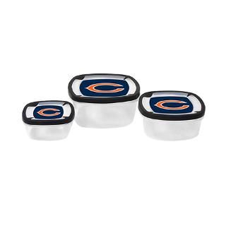 Chicago Bears Square Plastic Containers (Set of 3)