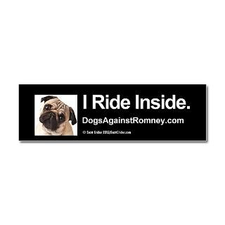 inside official dogs against romney i ride inside bumper magnet $ 6 99