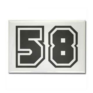 58 Gifts  58 Kitchen and Entertaining  Number 58 Rectangle Magnet
