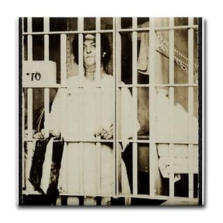 Jailed for Suffrage Tile Coaster  Herstory/Feminist Womens