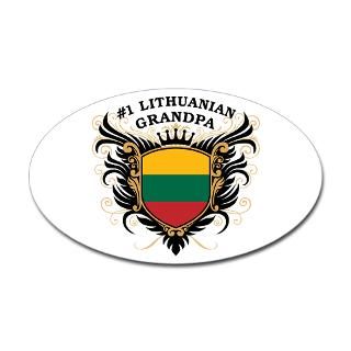 Number One Lithuanian Grandpa Oval Decal for $4.25