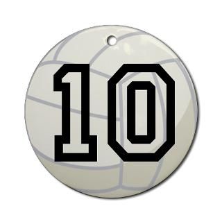 Volleyball Player Number 10 Ornament (Round) by milestonesvolleyball