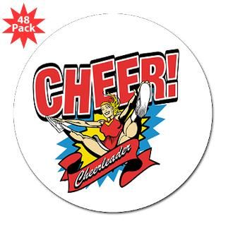 Cheer Cheerleader 3 Lapel Sticker (48 pk) for $30.00
