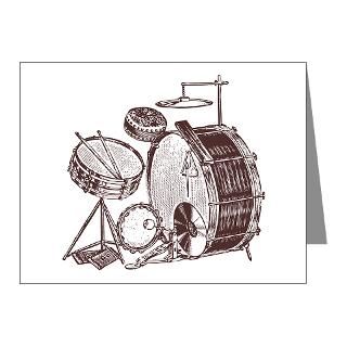 Band Gifts > Band Note Cards > Old Drum Kit Note Cards (Pk of 10)