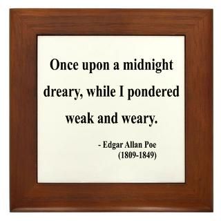 Edgar Allan Poe 14 Framed Tile for $15.00