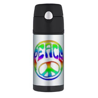 Gifts  Drinkware  Peace Pink Thermos Bottle (12 oz)