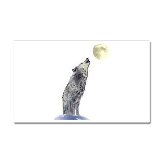 Car Accessories  Wolf Howling at Full Moon Car Magnet 20 x 12