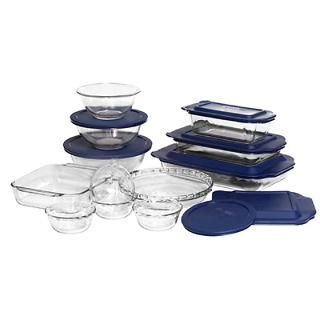 Pyrex 19 pc. Glass Bakeware Set with Plastic Lids