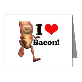  Bacon Note Cards  I Heart (Love) Bacon Note Cards (Pk of 20