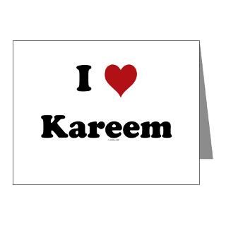Gifts  Boyfriend Note Cards  I love Kareem Note Cards (Pk of 20