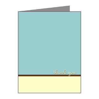 clean blue thank you cards (20 pk)