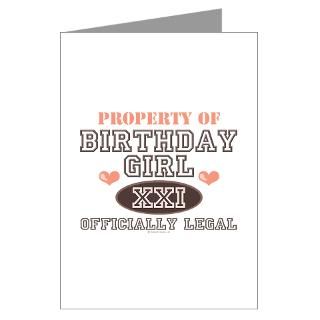21 Gifts > 21 Greeting Cards > Property of 21st Birthday Girl