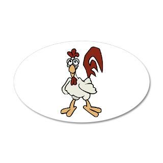 Animal Gifts  Animal Wall Decals  Goofy Rooster 22x14 Oval Wall