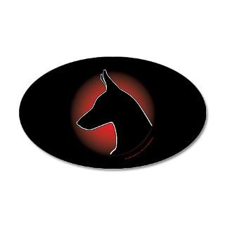 Agility Gifts  Agility Wall Decals  Red Sun Doberman 35x21 Oval